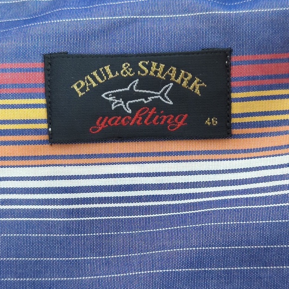 Paul  & Shark Yachting Men’s Striped Multi-colour Long Sleeve Shirt - Picture 3 of 9